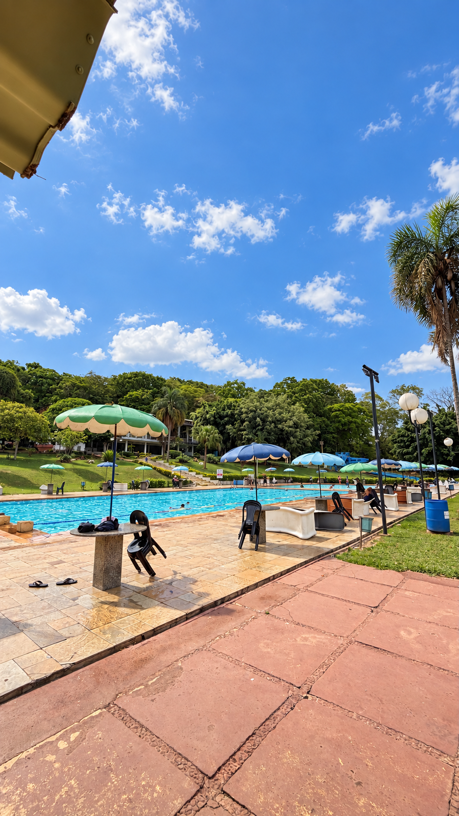 Deck de piscina do CRA